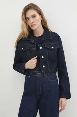 Answear Lab kurtka jeansowa damska kolor granatowy przejściowa