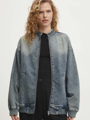 Answear.LAB kurtka jeansowa damska kolor niebieski przejściowa