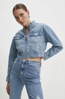 Answear Lab kurtka jeansowa damska kolor niebieski przejściowa oversize