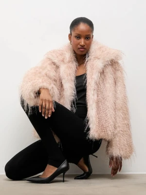 Answear.LAB kurtka kolor beżowy przejściowa oversize