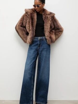 Answear.LAB kurtka kolor brązowy przejściowa