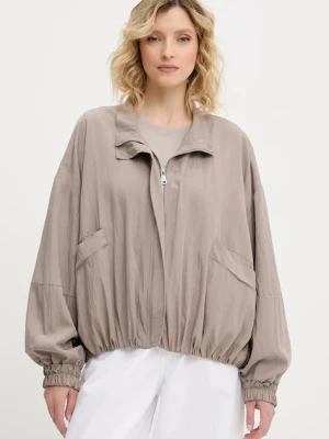 Answear Lab kurtka kolor brązowy przejściowa oversize