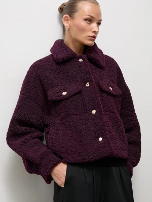 Answear.LAB kurtka oversize damska fioletowy