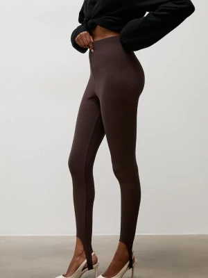 Answear.LAB legginsy damskie brązowy