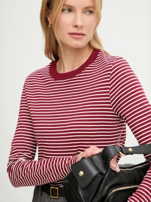 Answear.LAB longsleeve bawełniany damski kolor czerwony