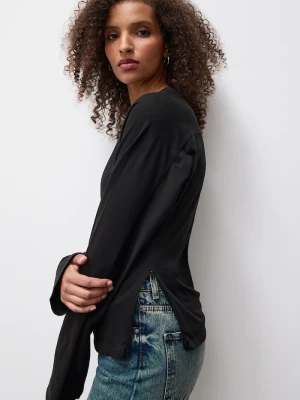 Answear.LAB longsleeve damski bawełniany czarny