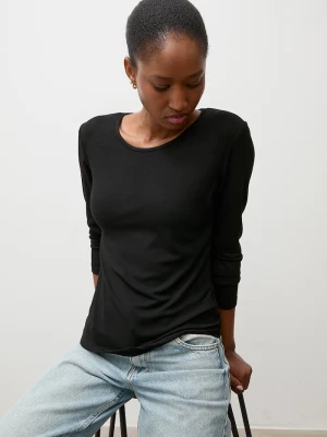 Answear.LAB longsleeve damski bawełniany z elastanem czarny