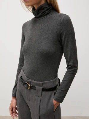 Answear.LAB longsleeve damski bawełniany z elastanem szary