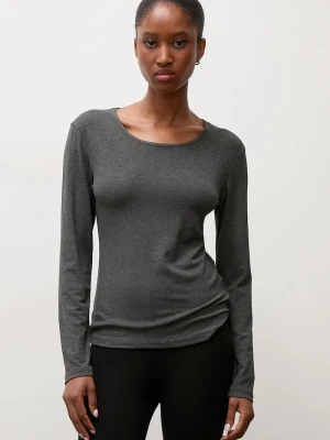 Answear.LAB longsleeve damski bawełniany z elastanem szary