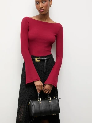 Answear.LAB longsleeve damski kolor bordowy