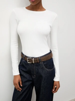 Answear.LAB longsleeve kolor biały