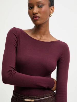 Answear.LAB longsleeve kolor bordowy