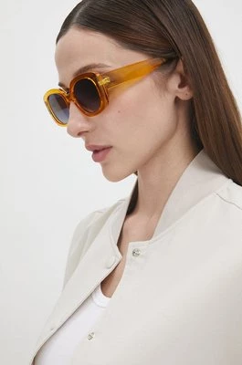 Answear Lab okulary przeciwsłoneczne damskie kolor pomarańczowy