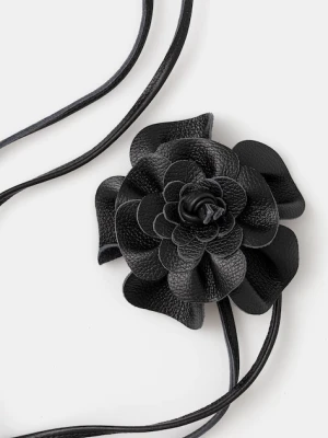 Answear.LAB pasek skórzany damski kolor czarny