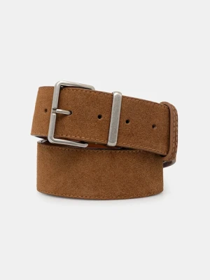 Answear.LAB pasek zamszowy damski kolor brązowy