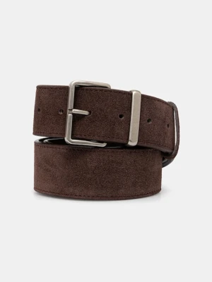 Answear.LAB pasek zamszowy damski kolor brązowy