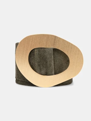 Answear Lab pasek zamszowy kolor zielony Answear.LAB