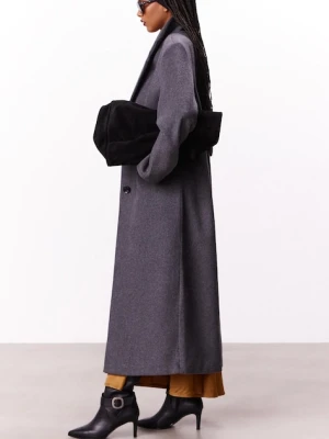 Answear Lab płaszcz damski kolor szary przejściowy Answear.LAB