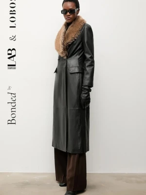 Bonded by Answear.LAB & LOBOS płaszcz skórzany