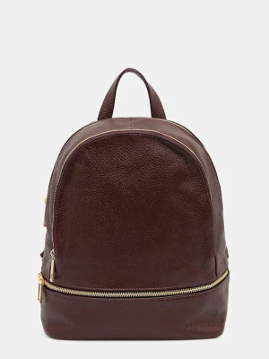 Answear.LAB plecak skórzany damski kolor bordowy mały gładki