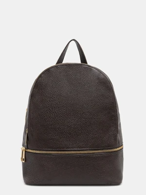 Answear.LAB plecak skórzany damski kolor brązowy mały gładki