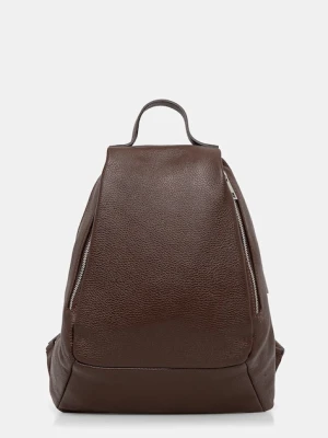 Answear.LAB plecak skórzany damski kolor brązowy mały gładki