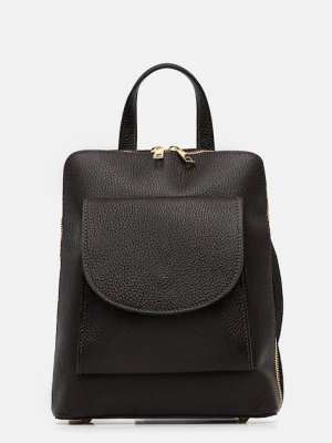 Answear.LAB plecak skórzany damski kolor brązowy mały gładki