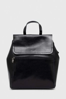 Answear Lab plecak skórzany damski kolor czarny mały gładki