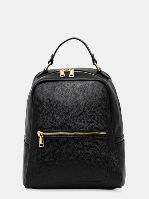 Answear.LAB plecak skórzany damski kolor czarny mały gładki