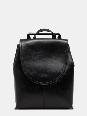 Answear.LAB plecak skórzany damski kolor czarny mały gładki