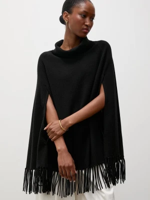 Answear.LAB poncho damskie wełniane czarny