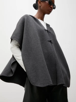 Answear.LAB poncho damskie z wiskozą szary