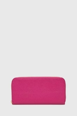 Answear Lab portfel skórzany damski kolor różowy
