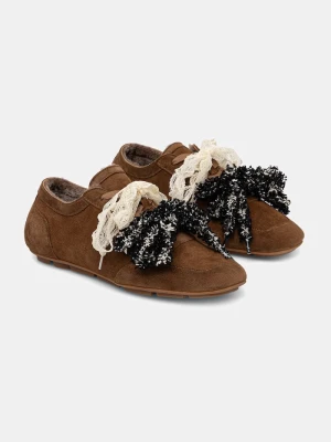 Answear.LAB sneakersy damskie zamszowe brązowy
