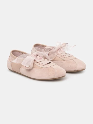 Answear.LAB sneakersy zamszowe POWDER NUDE