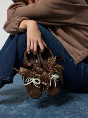 Answear.LAB sneakersy zamszowe SOFT LACE CHESTNUT