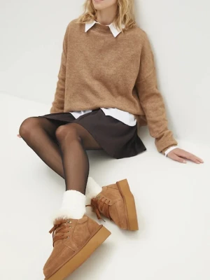 Answear.LAB śniegowce zamszowe kolor brązowy