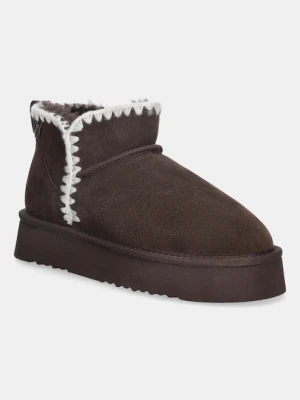 Answear.LAB śniegowce zamszowe kolor brązowy