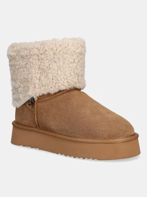 Answear.LAB śniegowce zamszowe kolor brązowy