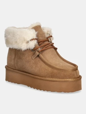 Answear.LAB śniegowce zamszowe kolor brązowy
