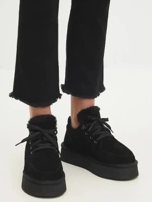 Answear.LAB śniegowce zamszowe kolor czarny