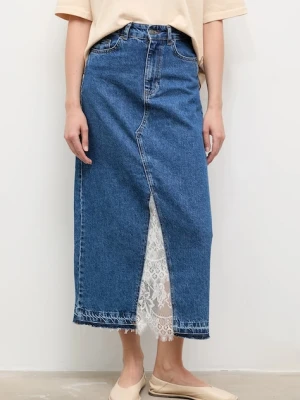 Answear.LAB spódnica jeansowa bawełniana
