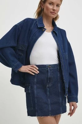 Answear Lab spódnica jeansowa kolor niebieski mini prosta