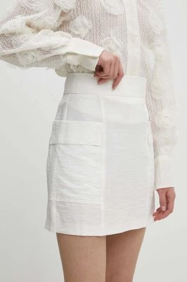 Answear Lab spódnica kolor biały mini prosta
