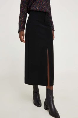 Answear Lab spódnica kolor czarny midi ołówkowa