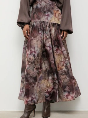 Answear.LAB spódnica kolor szary maxi rozkloszowana