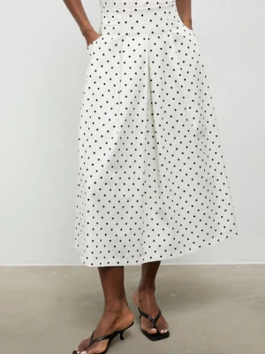 Answear.LAB spódnica plisowana bawełniana z elastanem