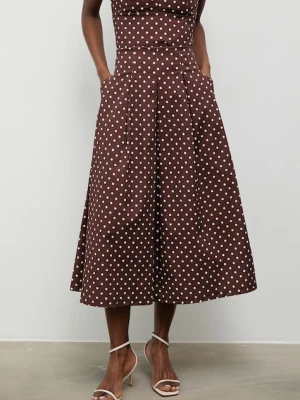 Answear.LAB spódnica plisowana bawełniana z elastanem