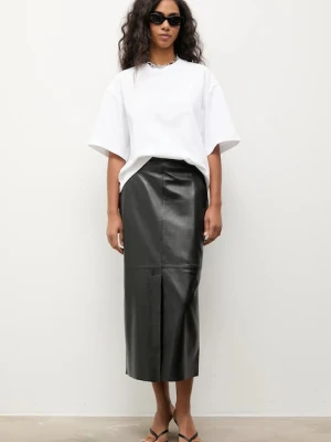 Answear.LAB spódnica z rozcięciem skórzana SORA