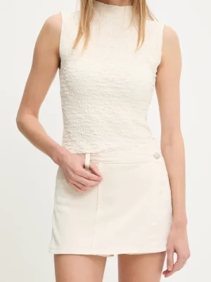Answear Lab spódnicospodnie damskie kolor beżowy gładkie high waist